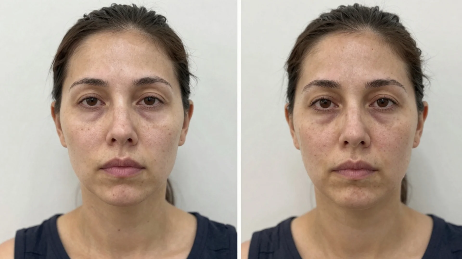 Before and after buccal massage - client 3