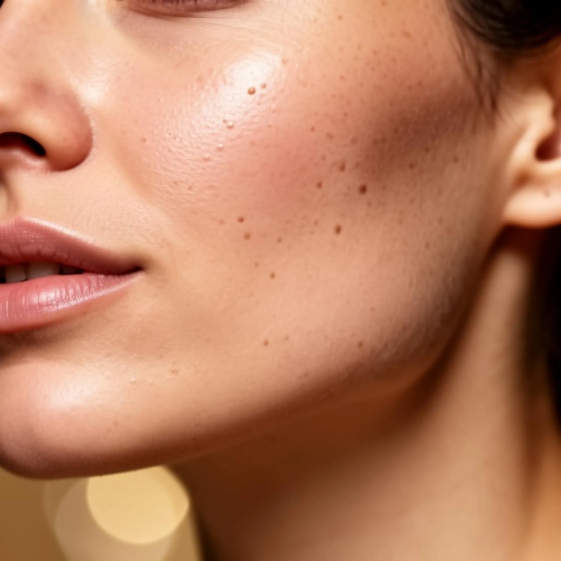 Jawline contour and cheekbone definition after buccal massage